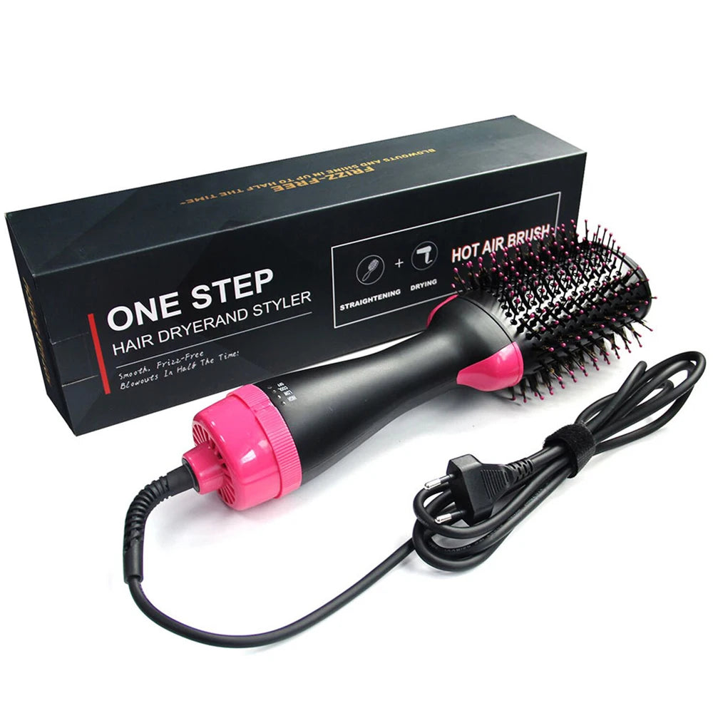 Hair Dryer Hot Air Brush Styler and Volumizer Hair Straightener Curler Comb Roller Electric Ion Blow Dryer Brush