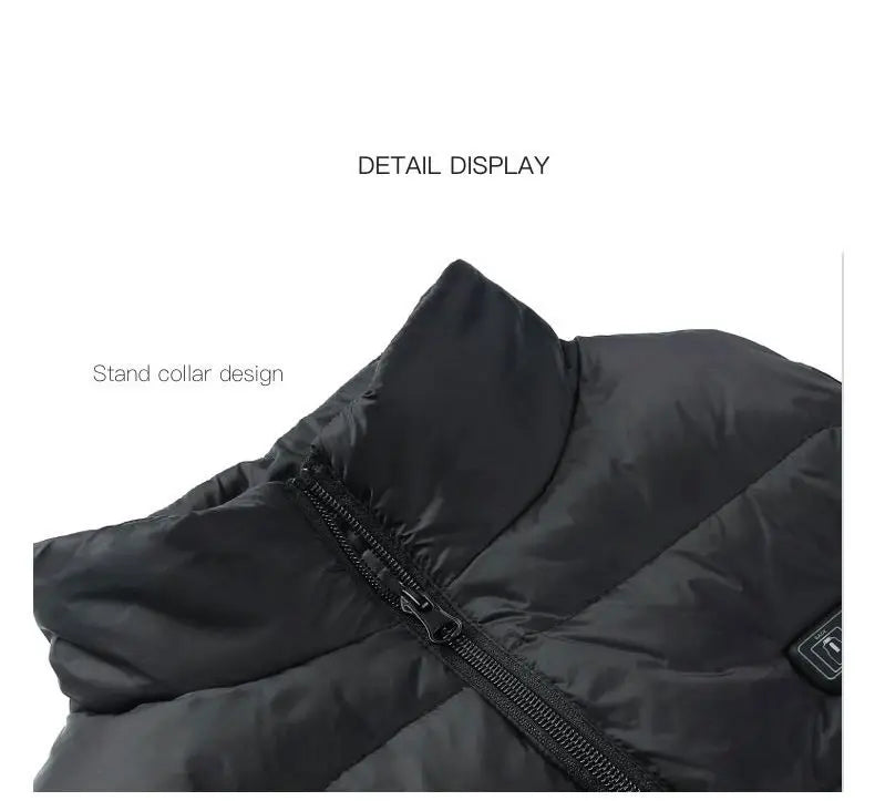 9 Heated Vest Zones Electric Heated Jackets Men Women Sportswear Heated Coat Graphene Heat Coat USB Heating Jacket For Camping