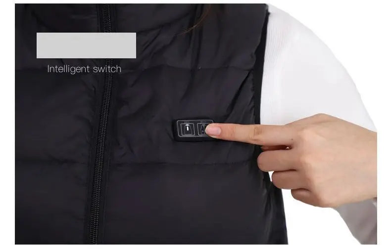 9 Heated Vest Zones Electric Heated Jackets Men Women Sportswear Heated Coat Graphene Heat Coat USB Heating Jacket For Camping