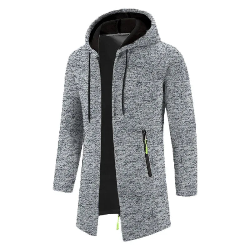 Sweatwear Men's Hoodies Long Sleeve Sweatshirts for Men Zipper Hooded Mens Oversize Winter Top Jacket Coat Black Sweater