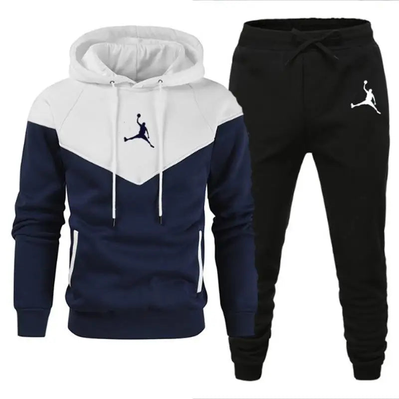 2024 Men's Casual Sportswear, Jogging Suit, Jacket, Hooded Sweatshirt And Sweatpants, Sporty Fashion, 2-Piece Set