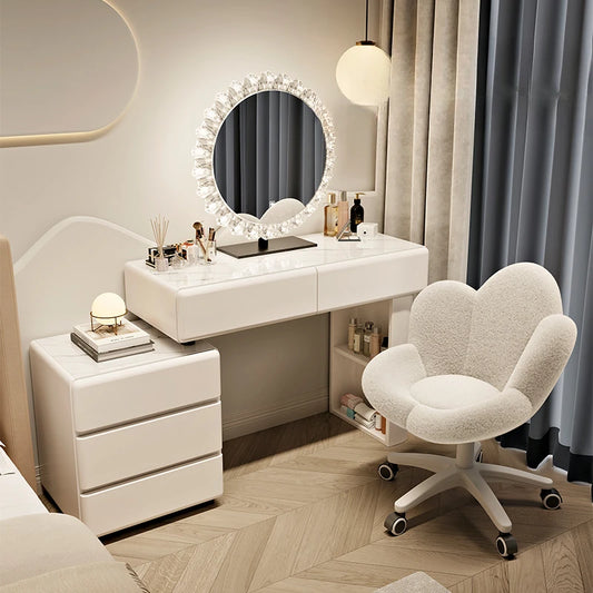 Comfortable Makeup Cabinet Mirror Dresser Bedroom Closet Modern Makeup Table Drawer Living Room Postazione Makeup Home Furniture