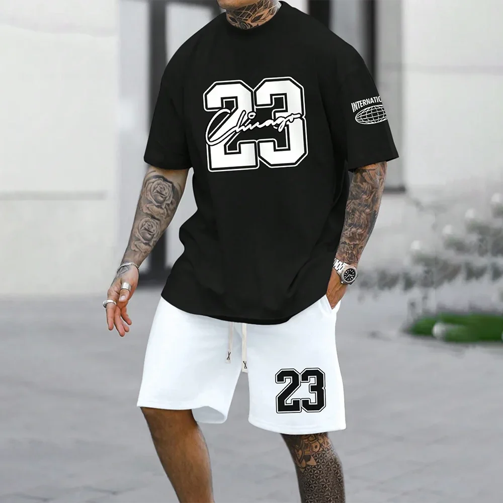 2024 New Fashion  3D Printed Men's Suit Oversized Clothing Short Sleeve Shorts Suit Men's Sportswear Summer Casual Suit