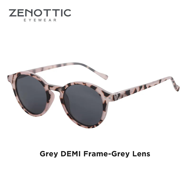 ZENOTTIC (S Size) Retro Circular Polarized Sunglasses 2024 2025 Men Women Vintage Small Round Sun Glasses UV400 Goggles Shades