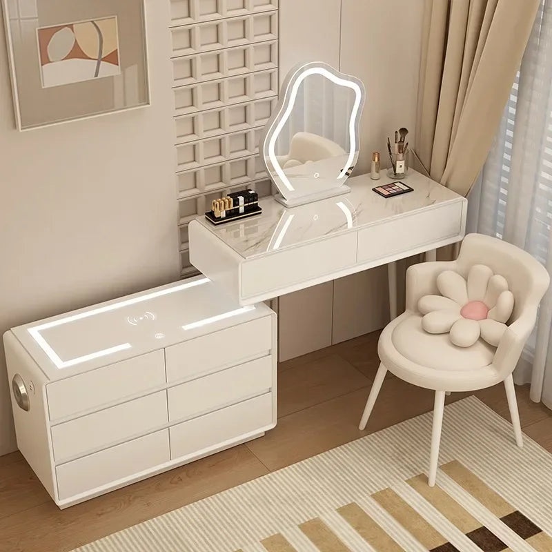 Organizer Wood Dressers Hotel Desk Storage Mobiles Organizer Dressers Sideboards Mirror Makeup Meubles De Chambre Bedroom Set