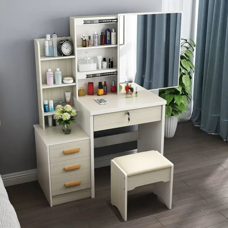 Makeup Tables Hairdresser Dressers Bedroom Furniture Vanity Mirror Drawers Cabinets Commodes Tocador  Vestidores Table De Chevet