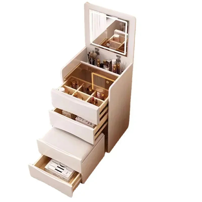 New Internet Celebrity Cream Dresser, Simple Multi-functional Dresser, Storage Cabinet with Dressing Stool, Household Products