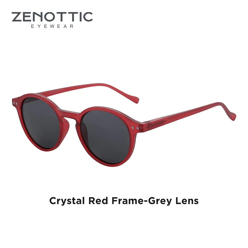 ZENOTTIC (S Size) Retro Circular Polarized Sunglasses 2024 2025 Men Women Vintage Small Round Sun Glasses UV400 Goggles Shades