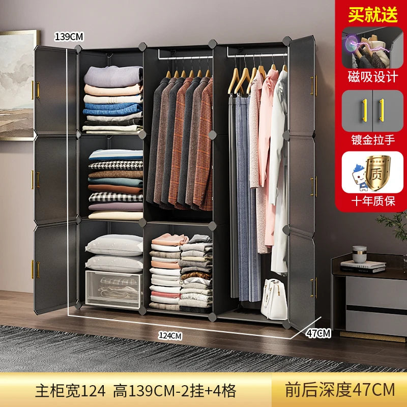 Closet Organizer Wardrobe Dressers Storage Bedroom Headboards Wardrobe Dresser Cupboard Armario Living Room Cabinets LQ5XP