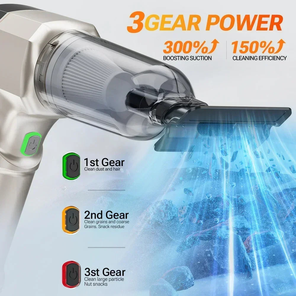 SZUK NEW C017MAX Car Vacuum Cleaner Portable Handheld Mini Vacuum Cleaner Wireless Strong Suction Car Cleaner Cleaning Machine