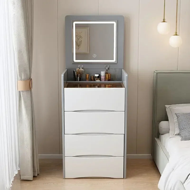 New Internet Celebrity Cream Dresser, Simple Multi-functional Dresser, Storage Cabinet with Dressing Stool, Household Products