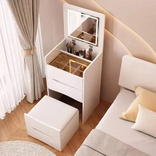 New Internet Celebrity Cream Dresser, Simple Multi-functional Dresser, Storage Cabinet with Dressing Stool, Household Products