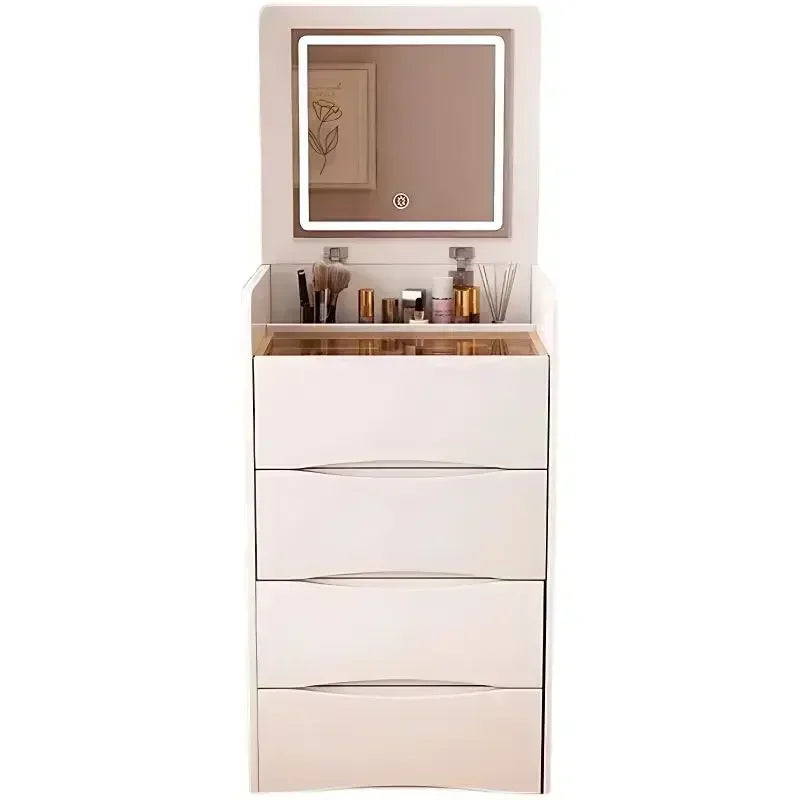 New Internet Celebrity Cream Dresser, Simple Multi-functional Dresser, Storage Cabinet with Dressing Stool, Household Products