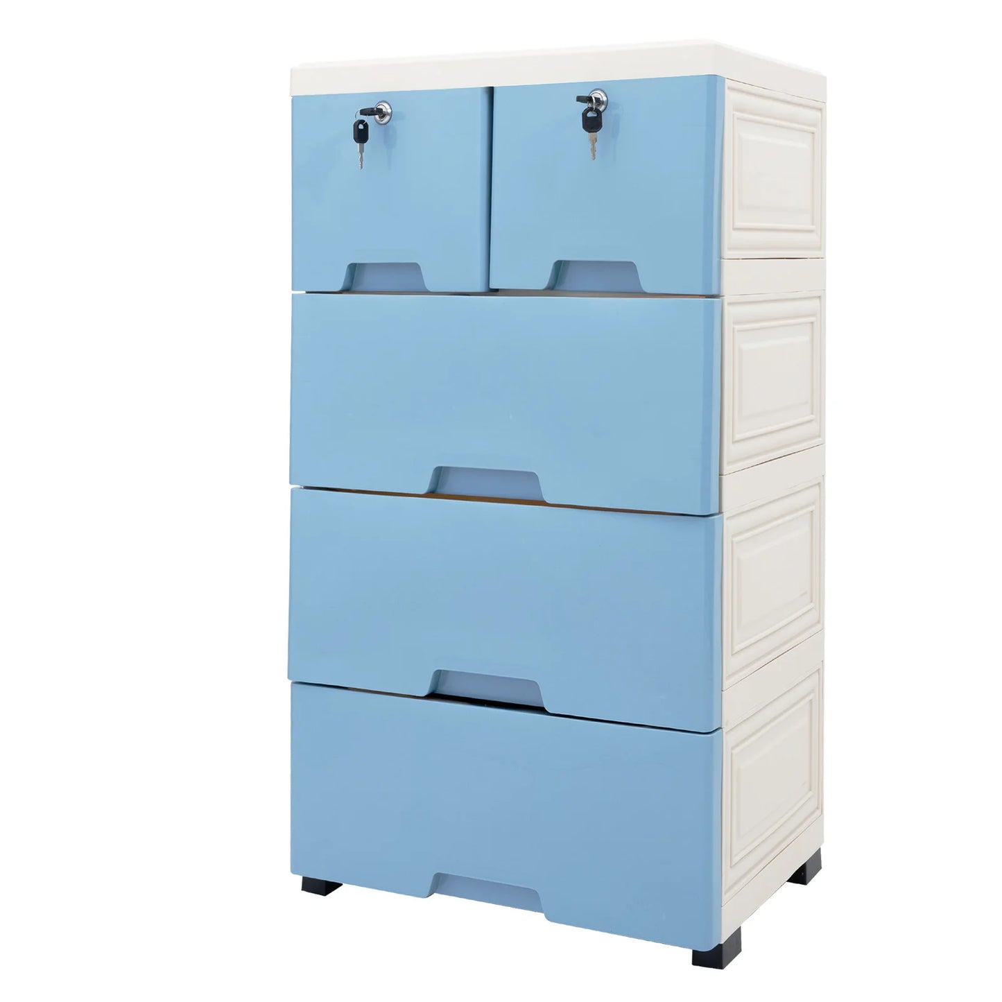 Plastic Dressers with 6 Drawers Plastic Drawers Organizer with 4 Wheels Tall Plastic Storage Cabinet Vertical Clothes Storage