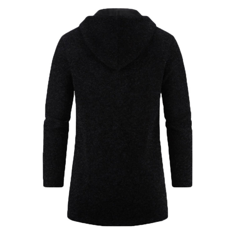 Sweatwear Men's Hoodies Long Sleeve Sweatshirts for Men Zipper Hooded Mens Oversize Winter Top Jacket Coat Black Sweater