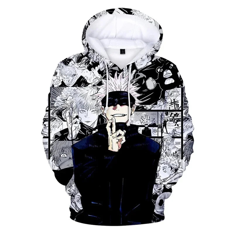 3D Print Anime Jujutsu Kaisen Hoodies Sweatshirts Men/Women 2024 Newest Fashion Streetwear Autumn Winter Plus Size Clothes Coat