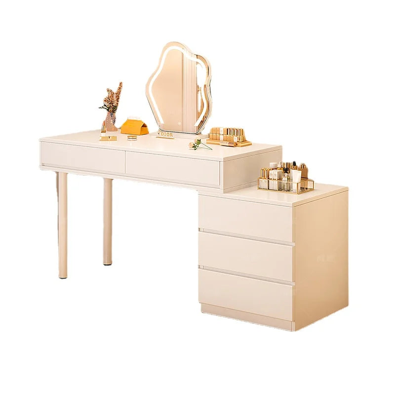 Modern Luxury Dressing Table Drawer Storage White Multifunctional Dressers Makeup Organizer Adjustable Penteadeira Furniture