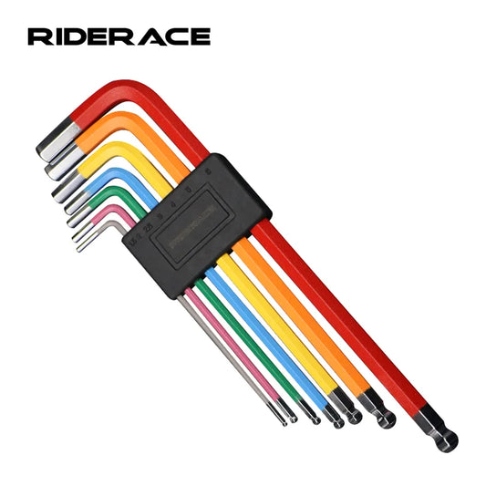 7Pcs Bicycle Hex Key Set Colorful Hexagon Spanner Flat Ball Opening Wrench MTB Road Bike Repair Tool Kit 1.5/2/2.5/3/4/5/6mm