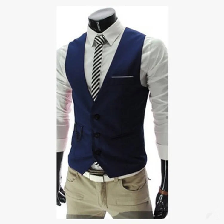 7XL High Quality Dress Vests For Men Slim Fit Mens Suit Vest Male Waistcoat Gilet Homme Casual Sleeveless Formal Business Jacket