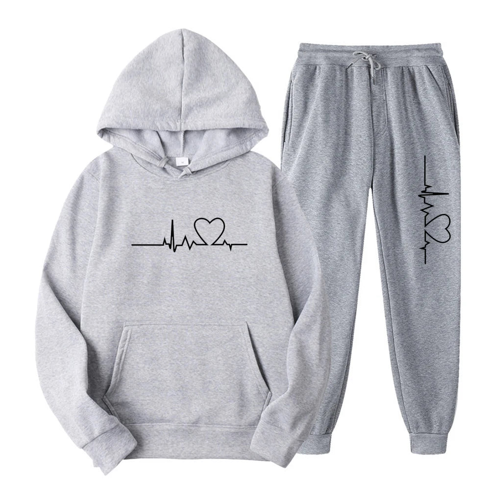 2024 Autumn And Winter Fashion Brand Men Tracksuit New Men's Hoodies + Sweatpants Two Piece Suit Hooded Casual Sets Male Clothes