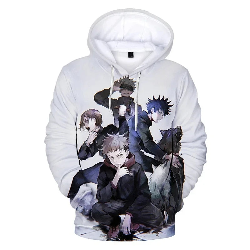 3D Print Anime Jujutsu Kaisen Hoodies Sweatshirts Men/Women 2024 Newest Fashion Streetwear Autumn Winter Plus Size Clothes Coat