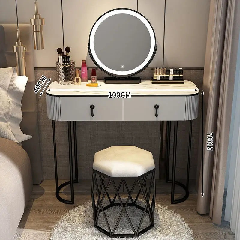 Nordic Luxury Dresser Storage Bedroom Small Modern Minimalist Makeup Table Dressers Makeup Vanity Desk Dressing Tables Mesas Ins